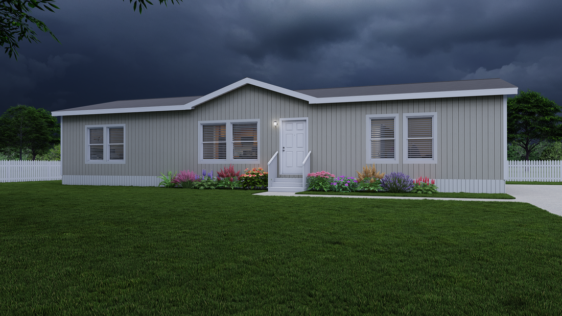 The K2760B Exterior. This Manufactured Mobile Home features 4 bedrooms and 2 baths.