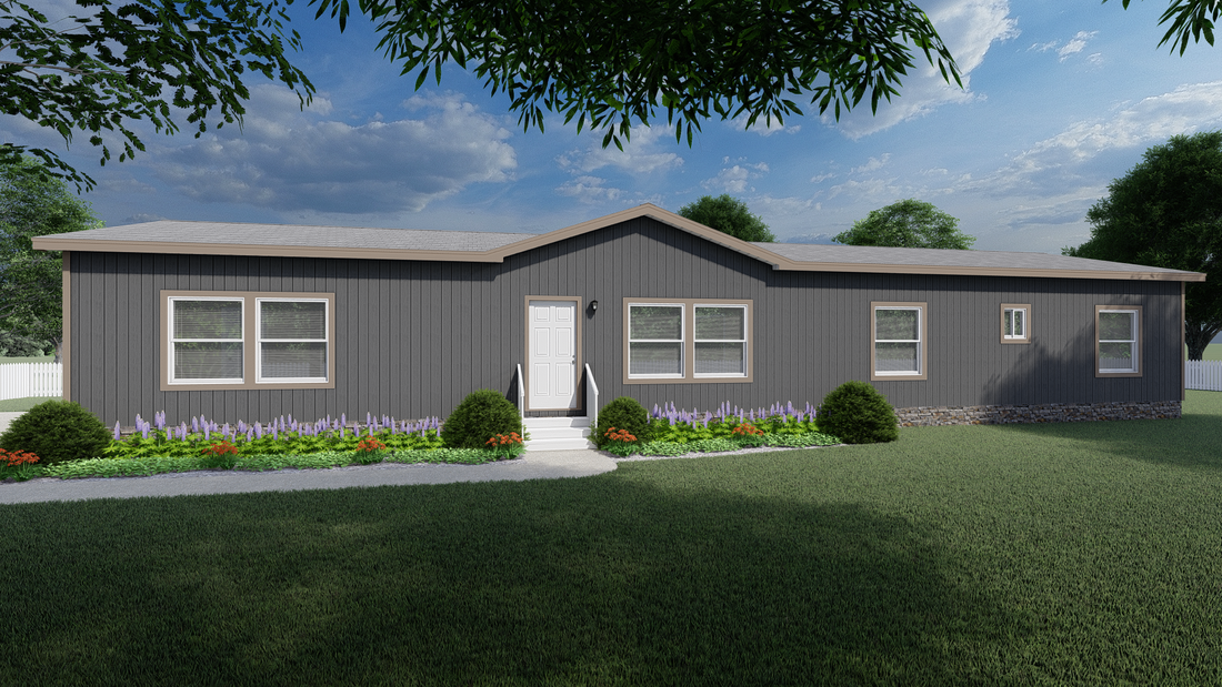 The K2776A Exterior. This Manufactured Mobile Home features 4 bedrooms and 2 baths.