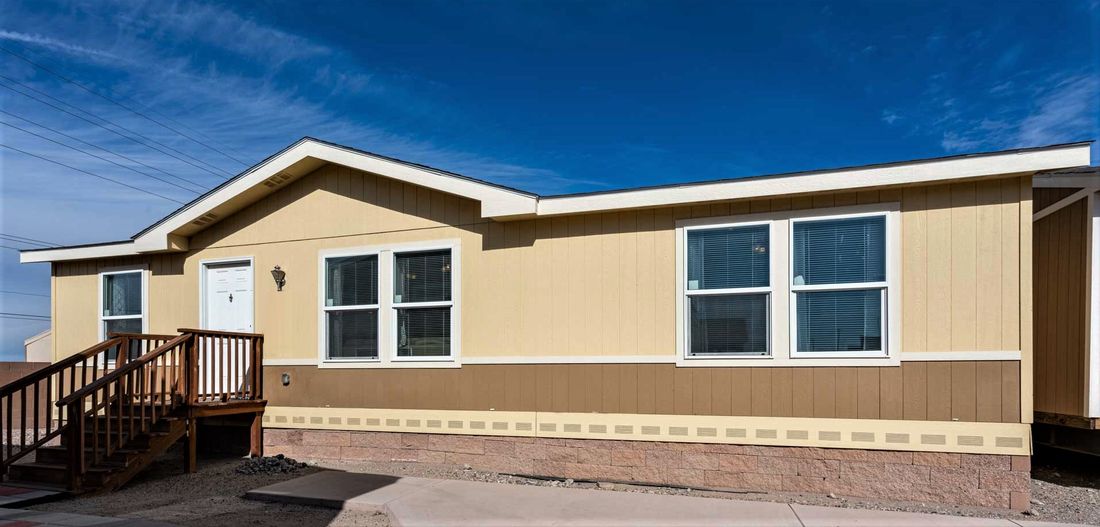 The K2744A Exterior. This Manufactured Mobile Home features 3 bedrooms and 2 baths.