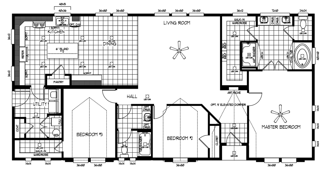 The TRANQUILITY TR3062A Floor Plan