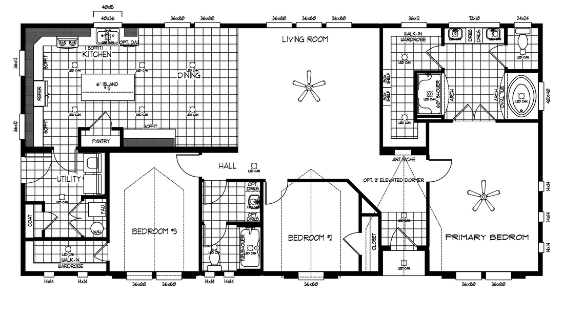 The TRANQUILITY TR3062A Floor Plan