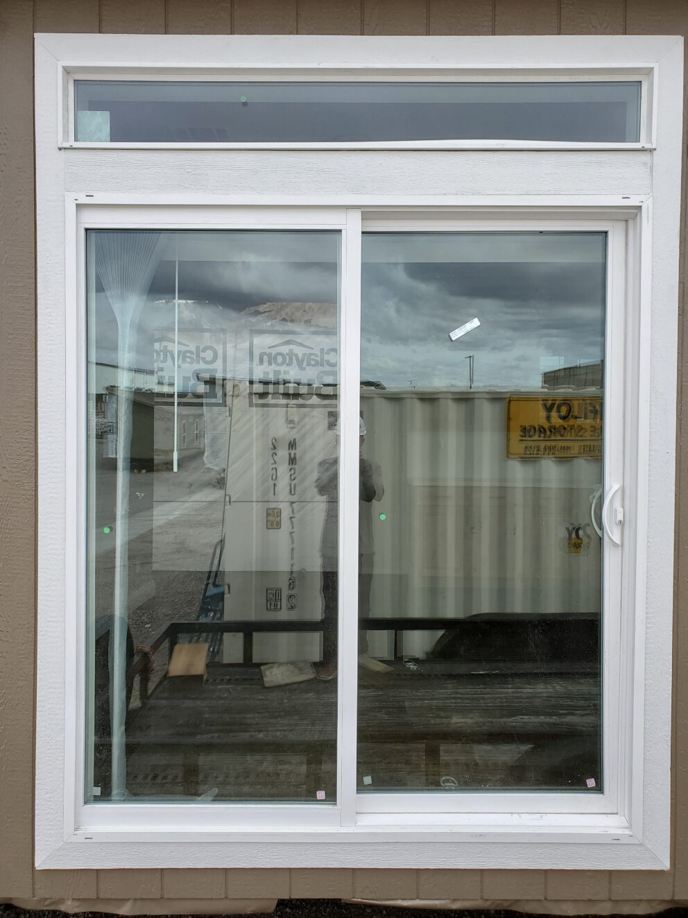 Sliding Glass Door with 72″ x 10″ Window Above